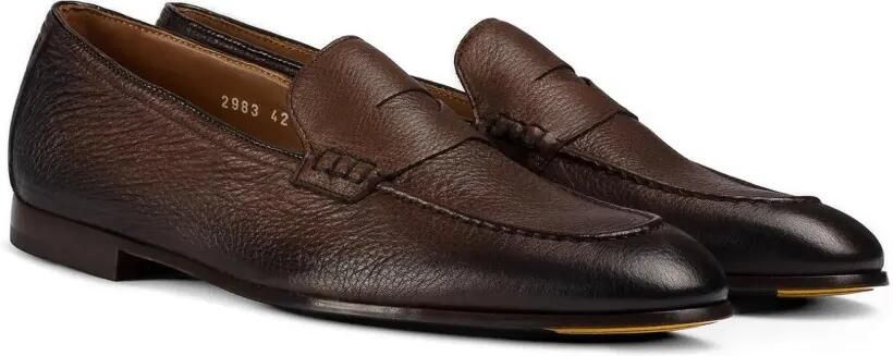 Doucal's Loafers van bewerkt leer Bruin - Foto 3