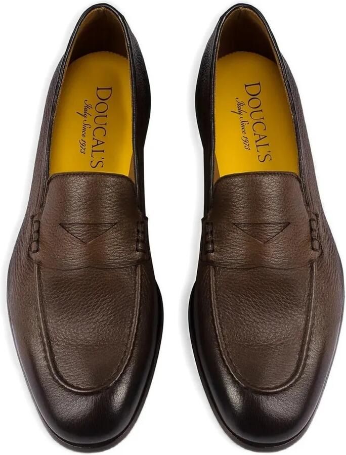Doucal's Loafers van bewerkt leer Bruin - Foto 2