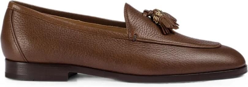Doucal's Loafers van hertenleer met kwastje Bruin
