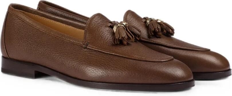 Doucal's Loafers van hertenleer met kwastje Bruin - Foto 3