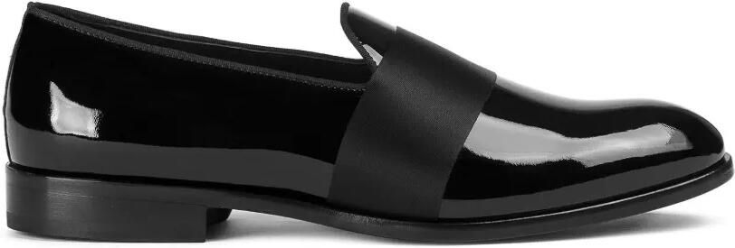 Doucal's Loafers van lakleer met band Zwart