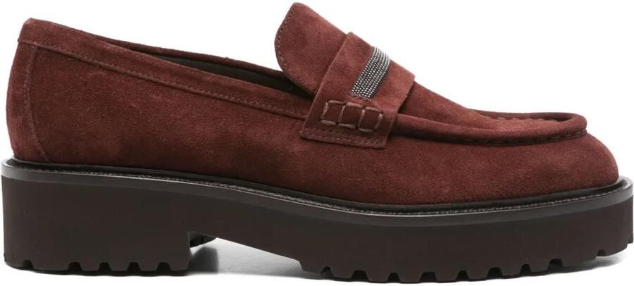Doucal's Loafers verfraaid met ketting Rood