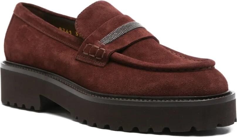 Doucal's Loafers verfraaid met ketting Rood - Foto 3