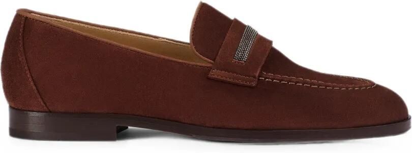 Doucal's Loafers verfraaid met studs Bruin