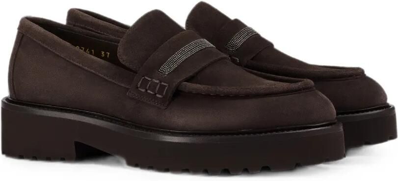 Doucal's Loafers verfraaid met studs Bruin - Foto 3