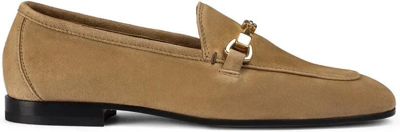 Doucal's Metalen suède loafers Beige