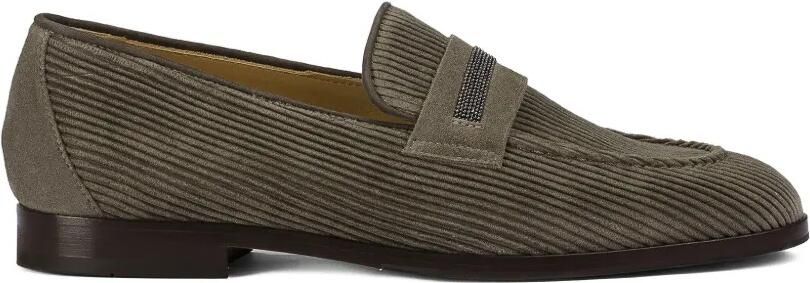 Doucal's Geribbelde loafers met microstuds Groen