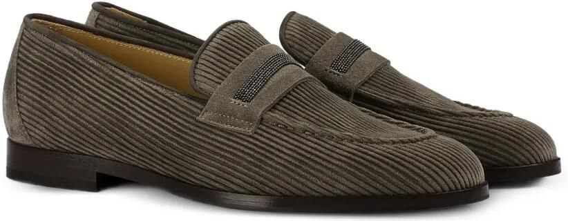 Doucal's Geribbelde loafers met microstuds Groen - Foto 3