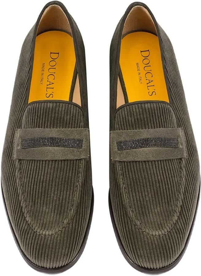 Doucal's Geribbelde loafers met microstuds Groen - Foto 2