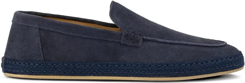 Doucal's Midnight suède gevlochten espadrilles Blauw