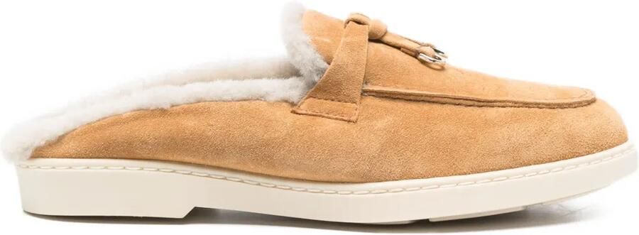 Doucal's Muiltjes met afwerking Beige