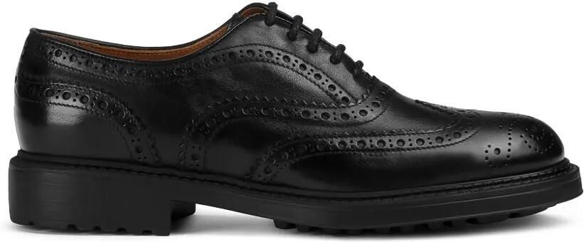 Doucal's Oxford schoenen met brogue-detail Zwart