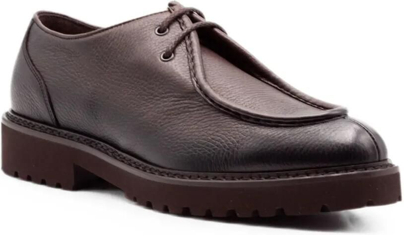 Doucal's Oxford schoenen met textuur en stiksels Bruin - Foto 3