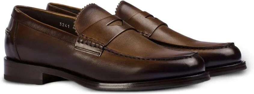 Doucal's Penny loafers met gekarteld detail Bruin - Foto 3