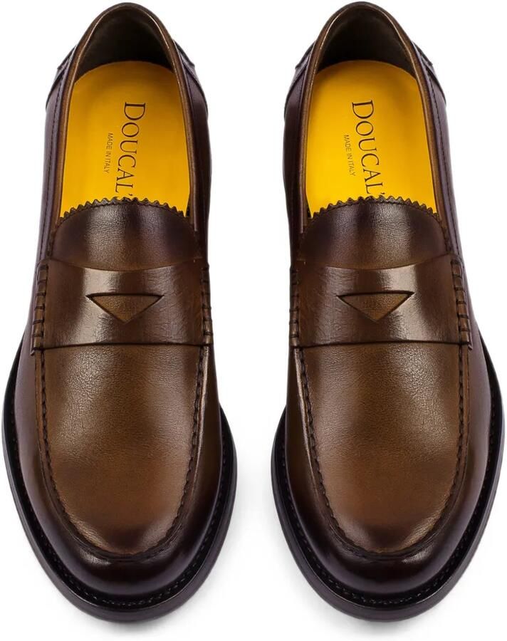 Doucal's Penny loafers met gekarteld detail Bruin - Foto 2