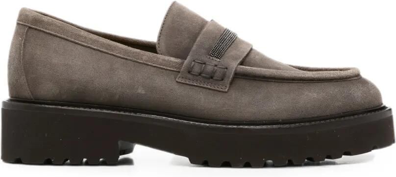 Doucal's Philadelphia RS suède loafers Grijs