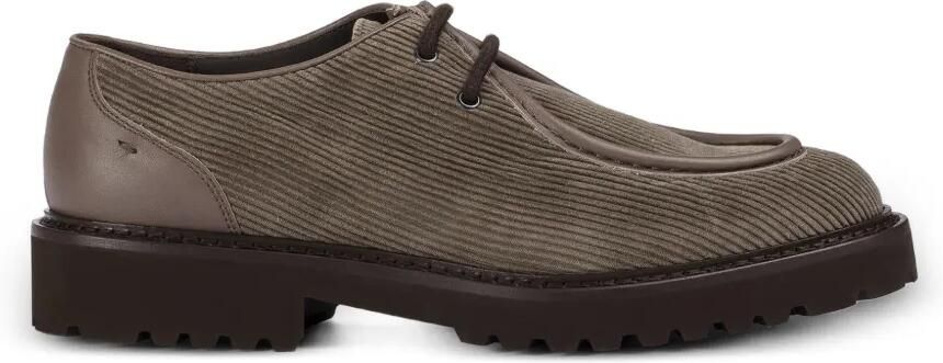 Doucal's Derby schoenen met ribbeltextuur en ronde neus Bruin