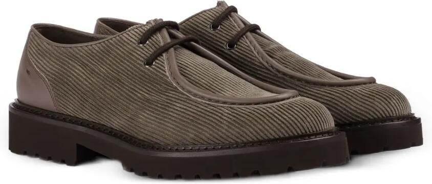 Doucal's Derby schoenen met ribbeltextuur en ronde neus Bruin - Foto 3