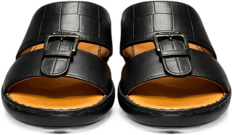Doucal's Sandalen met gesp en krokodillen-effect Zwart - Foto 3