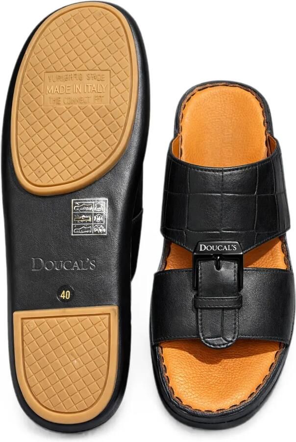 Doucal's Sandalen met gesp en krokodillen-effect Zwart - Foto 2