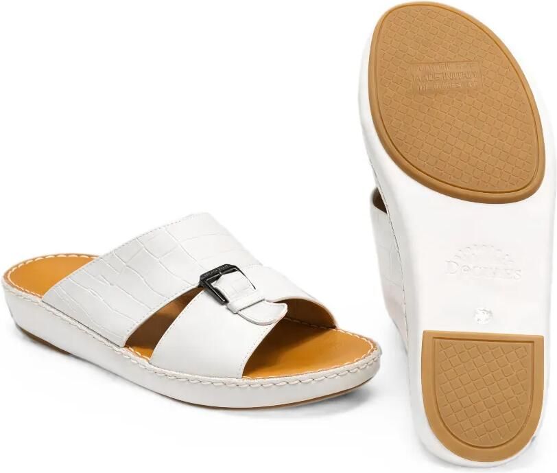 Doucal's Sandalen met gespsluiting en krokodillen-reliëf Wit - Foto 2