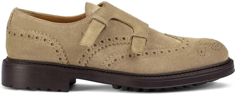 Doucal's Schoenen met dubbele bandjes en brogue-detail Beige