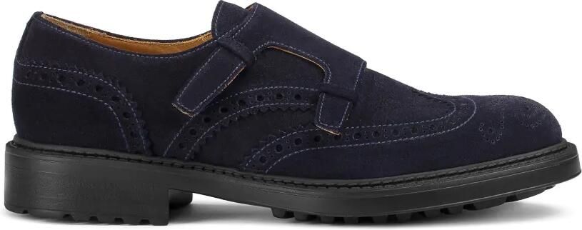 Doucal's Schoenen met dubbele bandjes en brogue-detail Blauw