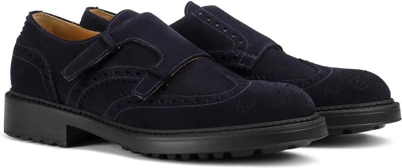 Doucal's Schoenen met dubbele bandjes en brogue-detail Blauw