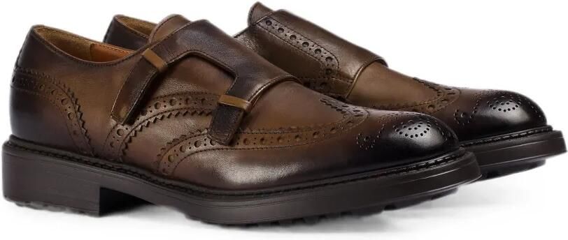 Doucal's Schoenen met dubbele bandjes en brogue-detail Bruin - Foto 3