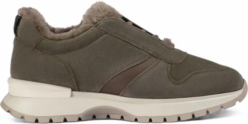 Doucal's shearling-trim slip-on sneakers Grijs