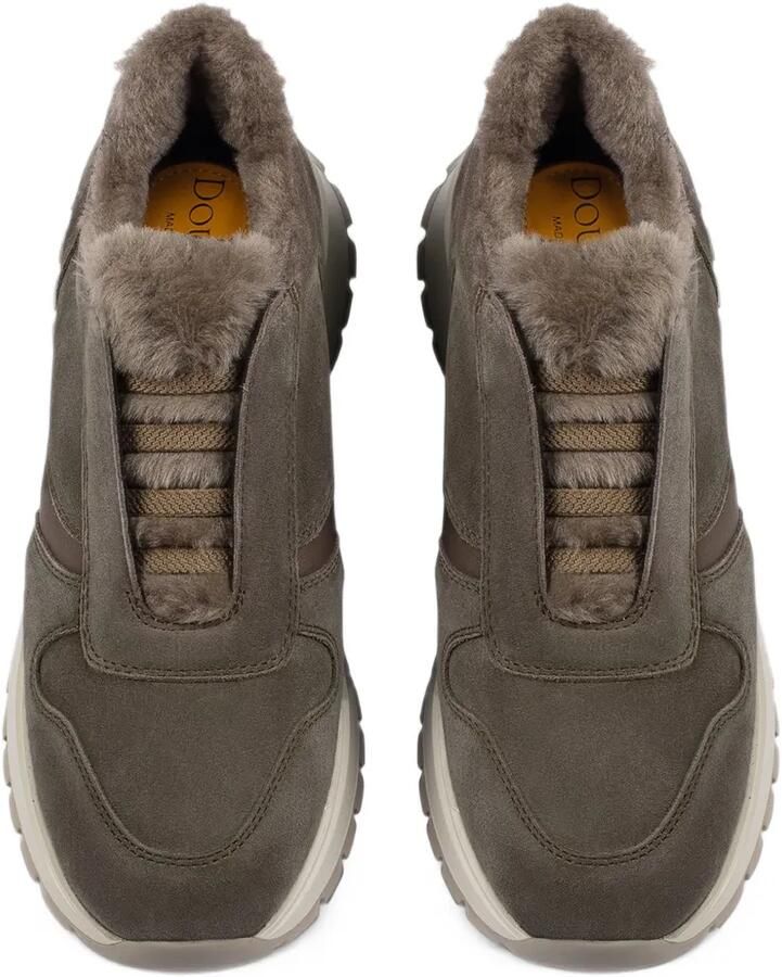Doucal's shearling-trim slip-on sneakers Grijs - Foto 2