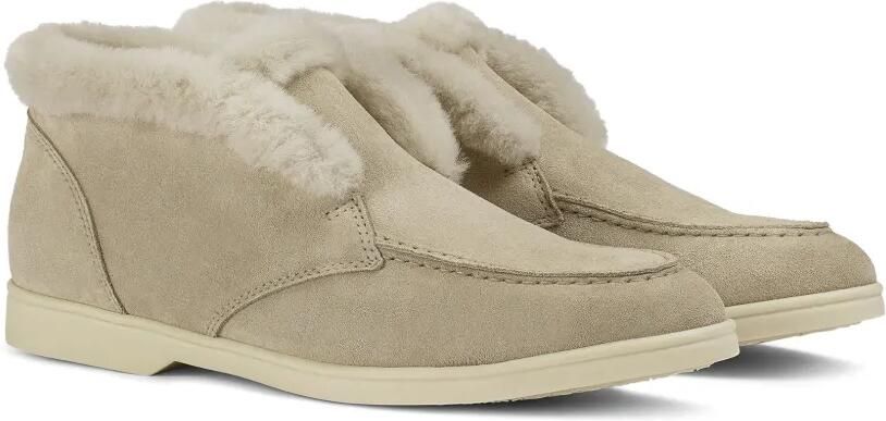 Doucal's shearling-trim suede desert boots Beige - Foto 2