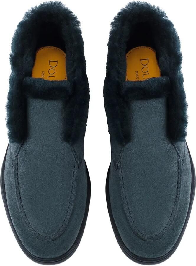 Doucal's shearling-trim suede desert boots Blauw - Foto 2