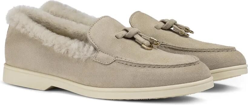 Doucal's Loafers met lammy afwerking en kwastje Beige - Foto 3