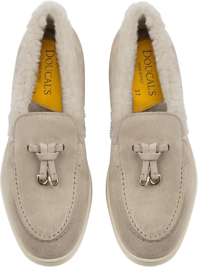 Doucal's Loafers met lammy afwerking en kwastje Beige - Foto 2