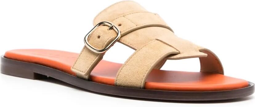 Doucal's Slippers met open neus Beige - Foto 4