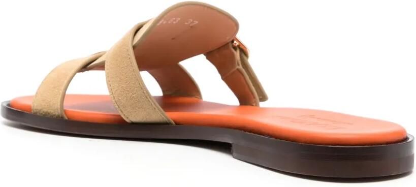 Doucal's Slippers met open neus Beige - Foto 3