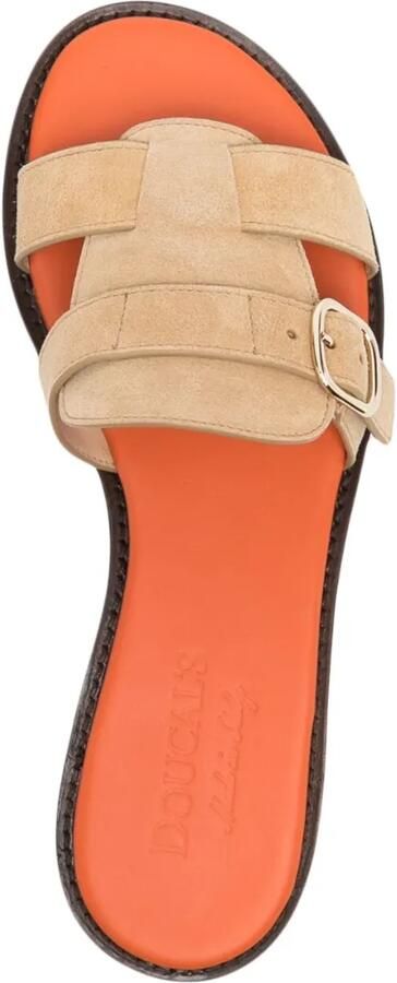 Doucal's Slippers met open neus Beige - Foto 2
