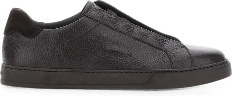 Doucal's Sneakers van bewerkt leer Bruin