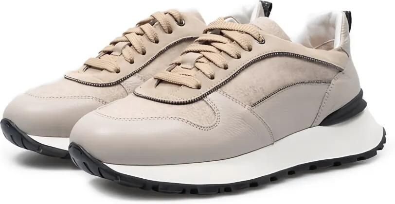 Doucal's Sneakers van kalfsleer Beige - Foto 5