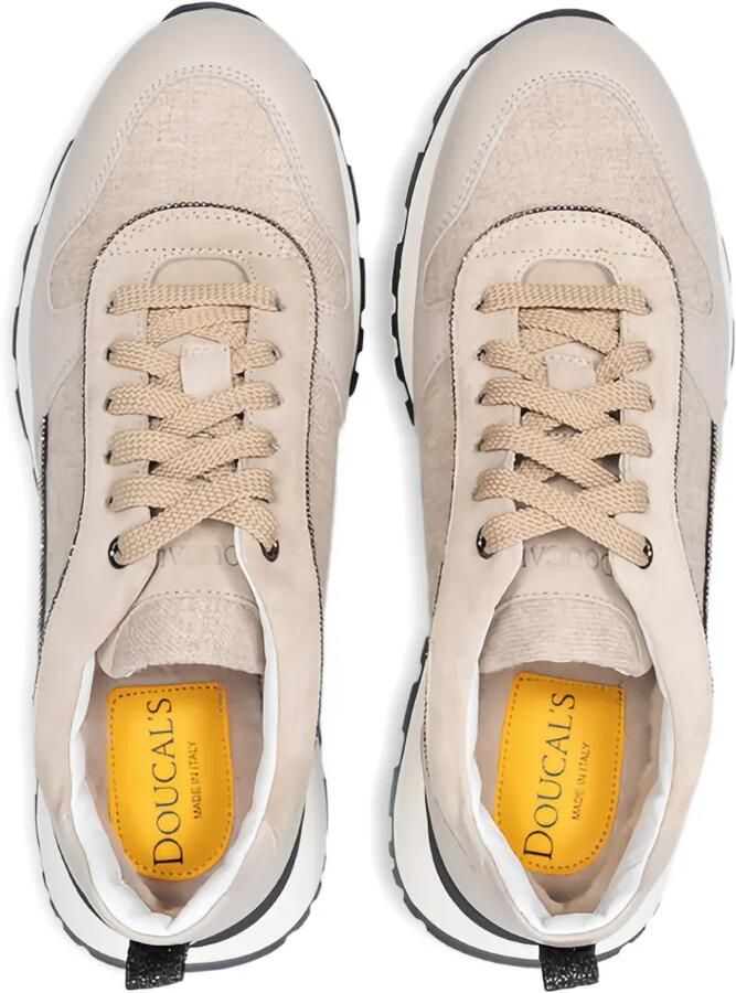Doucal's Sneakers van kalfsleer Beige - Foto 3