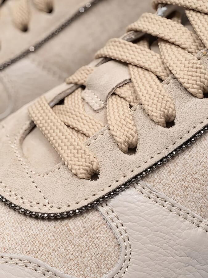Doucal's Sneakers van kalfsleer Beige - Foto 2