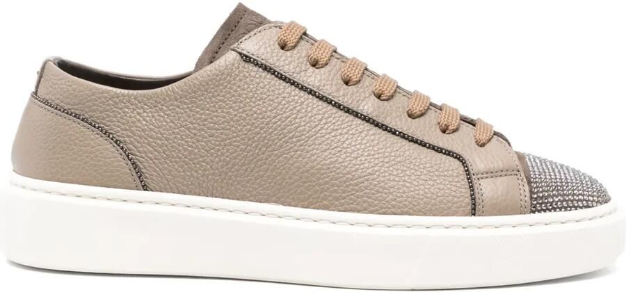 Doucal's Sneakers verfraaid met kristallen Bruin