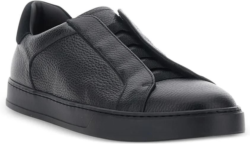 Doucal's Spencer sneakers van bewerkt leer Zwart - Foto 2