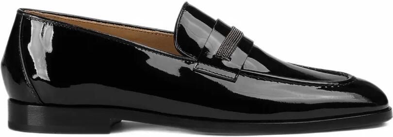 Doucal's stud-embellished leather loafers Zwart