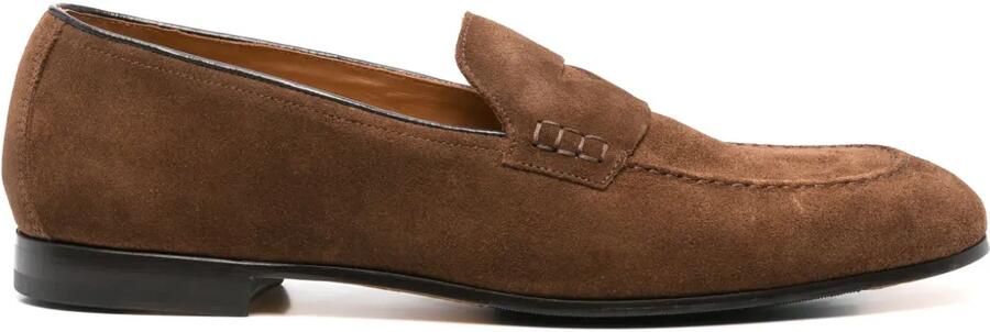 Doucal's Suède derby schoenen Bruin