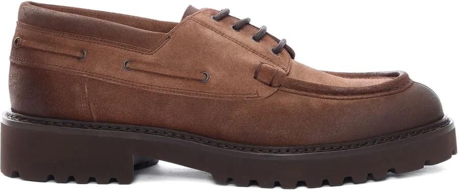 Doucal's Suède derby schoenen Bruin