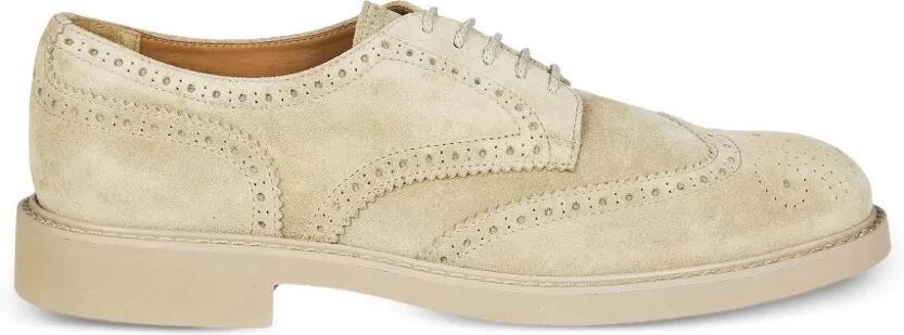 Doucal's Suède derby schoenen met brogue-detail Beige