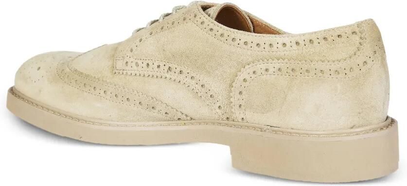 Doucal's Suède derby schoenen met brogue-detail Beige - Foto 3