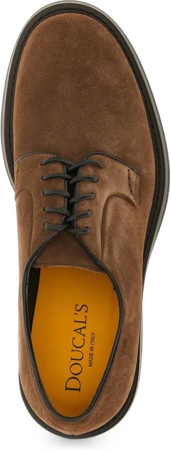 Doucal's Suède derby schoenen met ronde neus Bruin